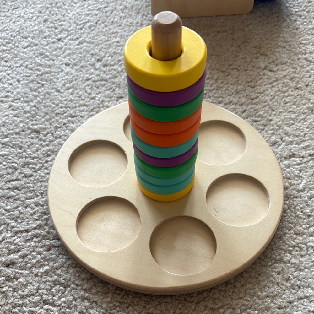 Colorful Wooden Lovevery Stacking Toy